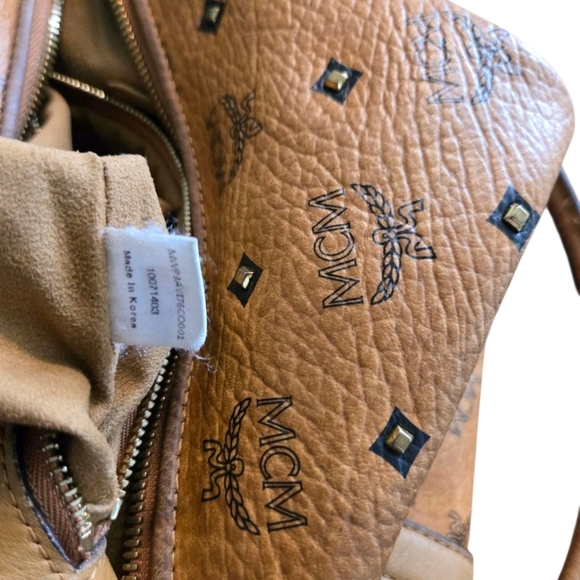 MCM Tan Monogram Shoulder Bag - Picture 6 of 6